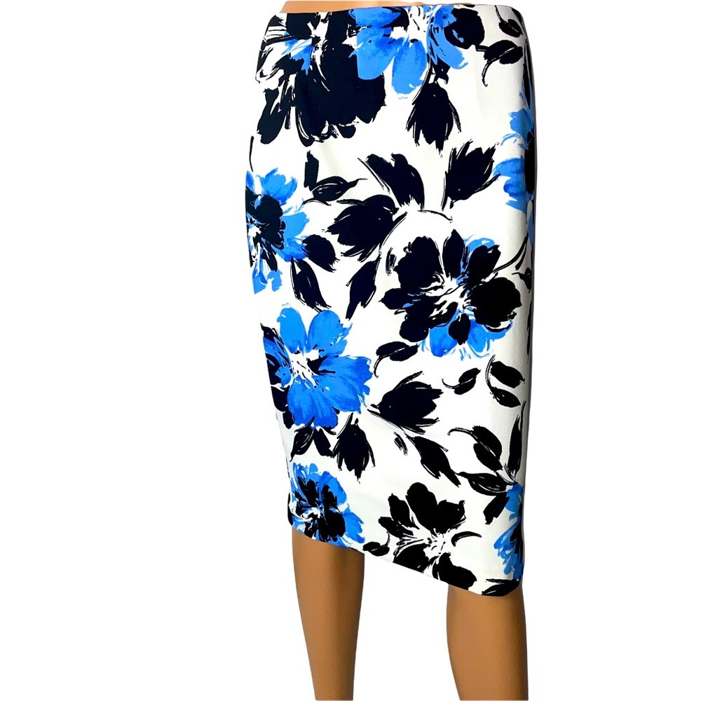 Kasper floral print past the knee pencil skirt NEW Sz 12